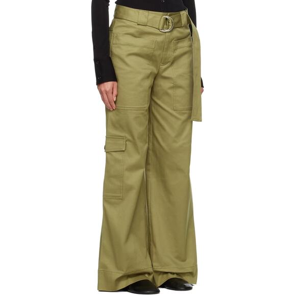 NEW Proenza Schouler White Label Cotton Twill Cargo Pants SIZE 6 Khaki Green NWT - Picture 16 of 16